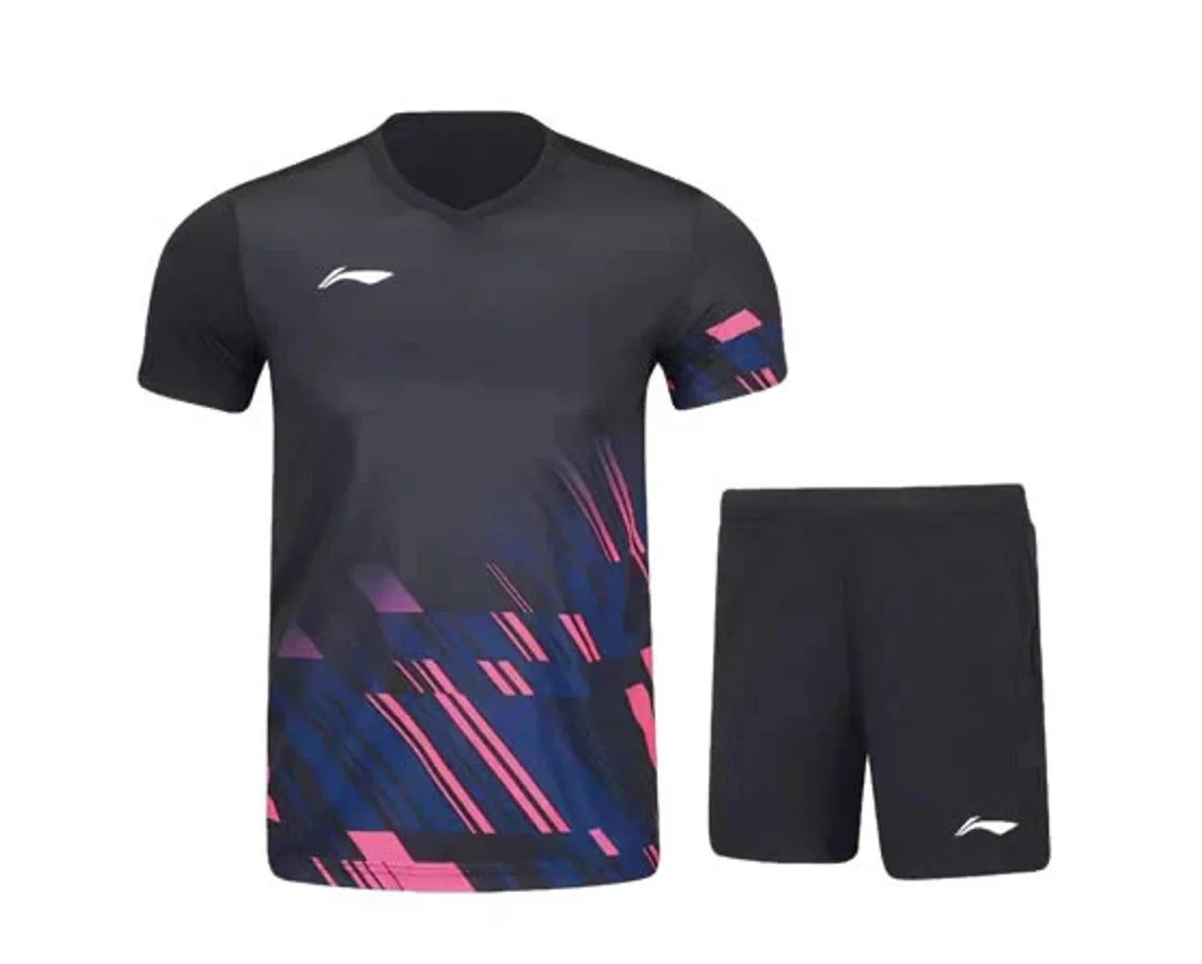 Li-Ning Unisex Shorts and T-Shirt Set - Black