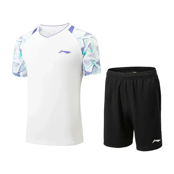 Li-Ning Unisex Quick Drying Competition Shorts and T-Shirt Set