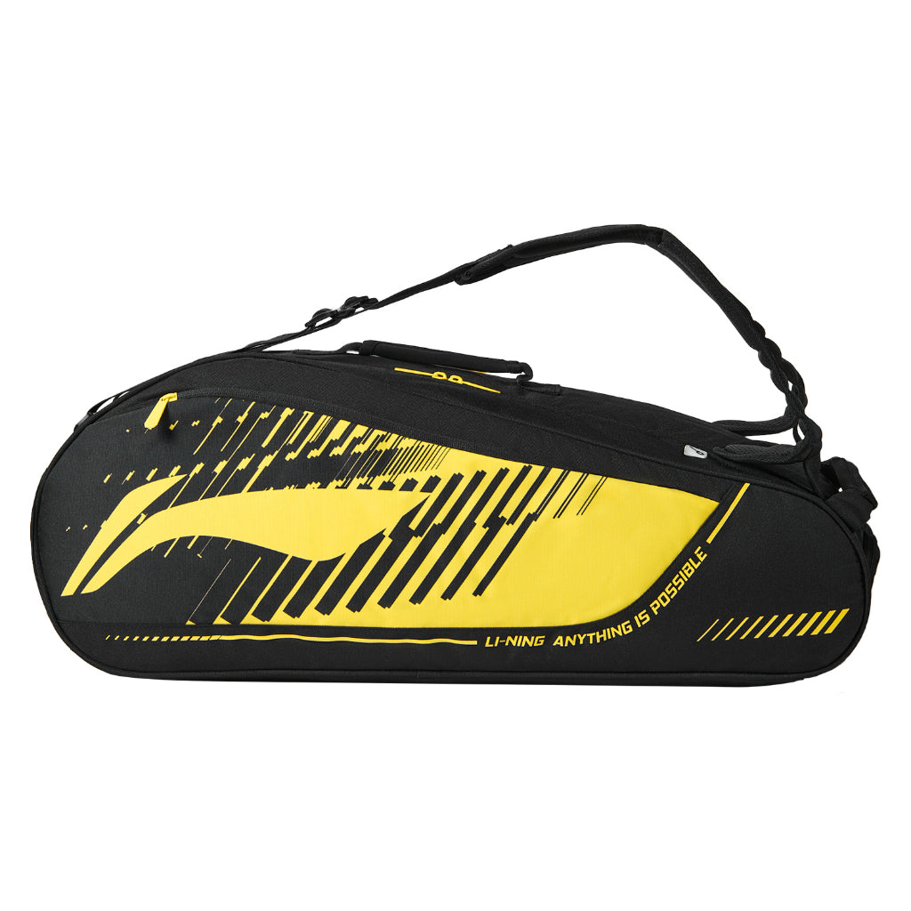 Li-Ning Training Series 3 Racket Bag in Black and Yellow