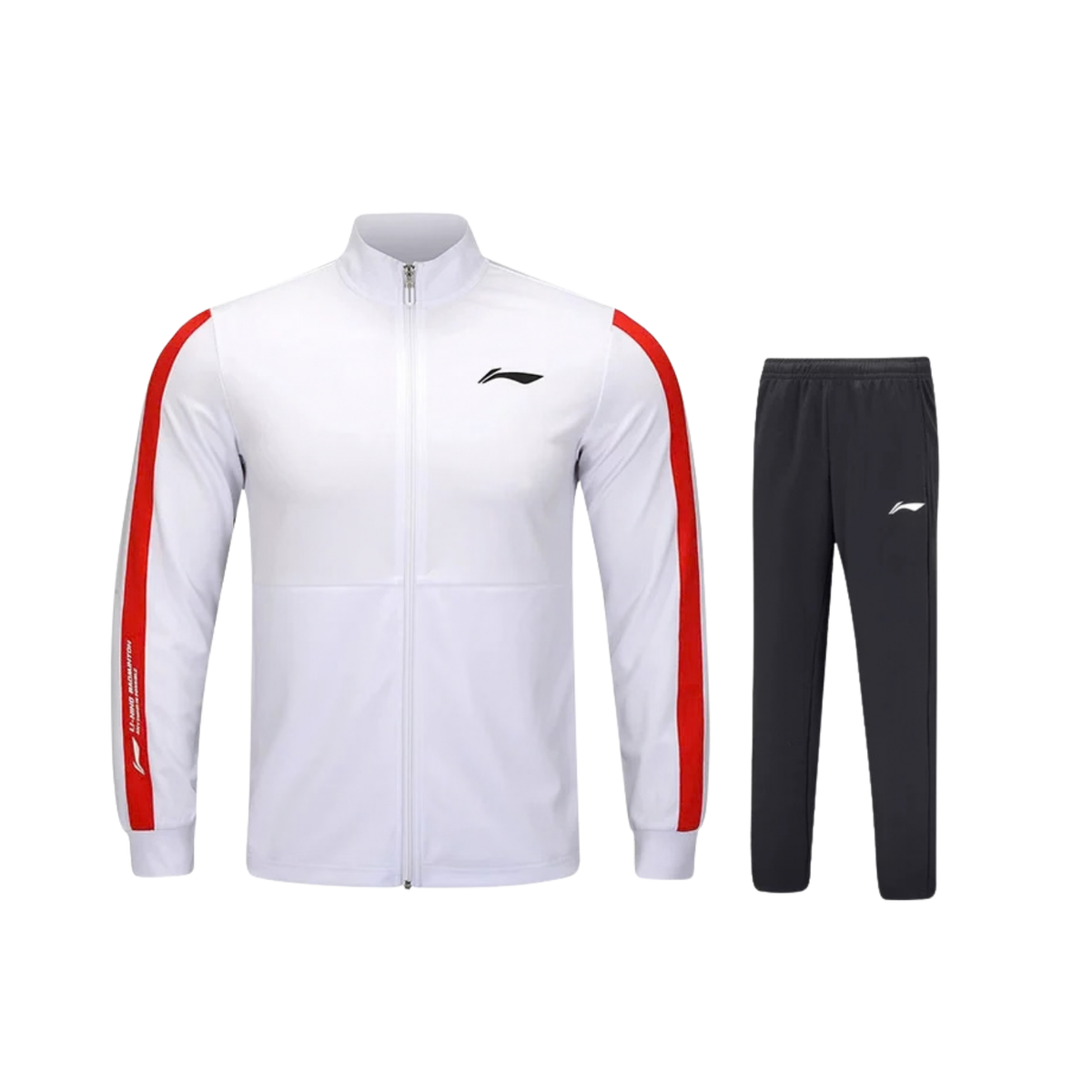 Li-Ning Youth Tracksuit Set in White and Black