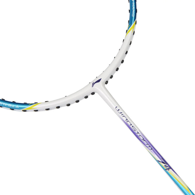 Li-Ning Windstorm 74 White and Blue Racket - AYPT443-6