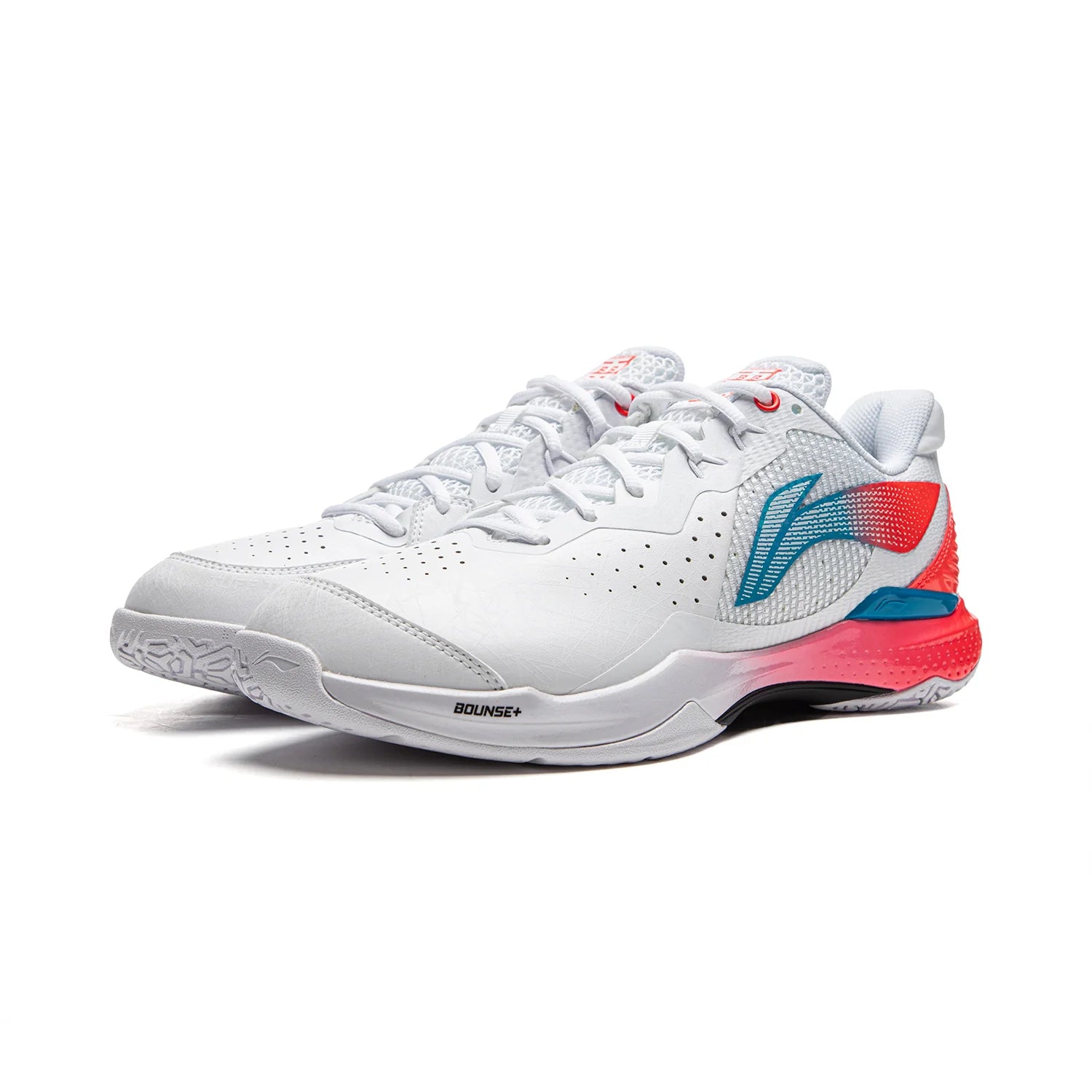 Li-Ning Thunder V2.0 Badminton Shoes - White and Red