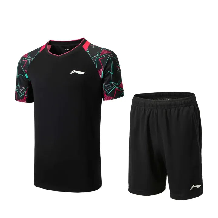 Li-Ning Unisex Quick Drying Competition Shorts and T-Shirt Set
