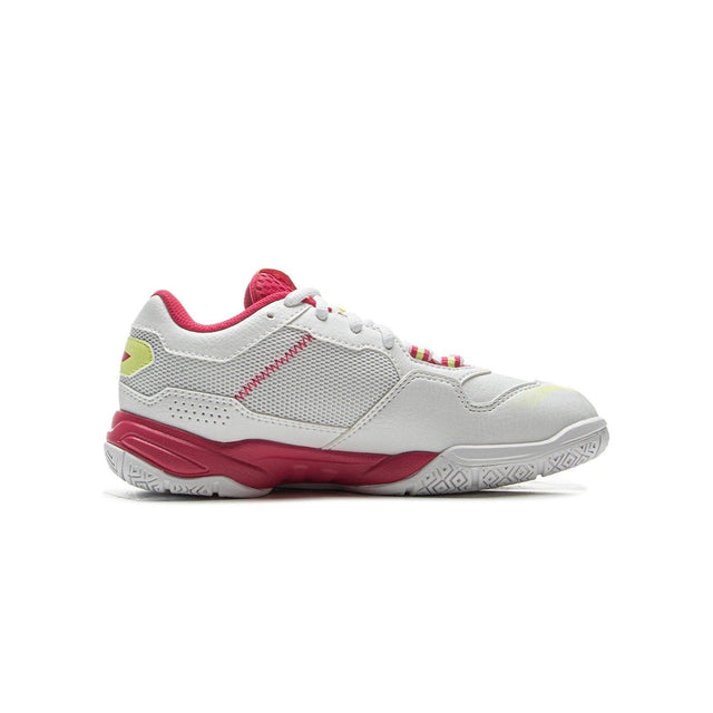 Li-Ning Kids Sage 3 Lite Badminton Shoes - White and Red