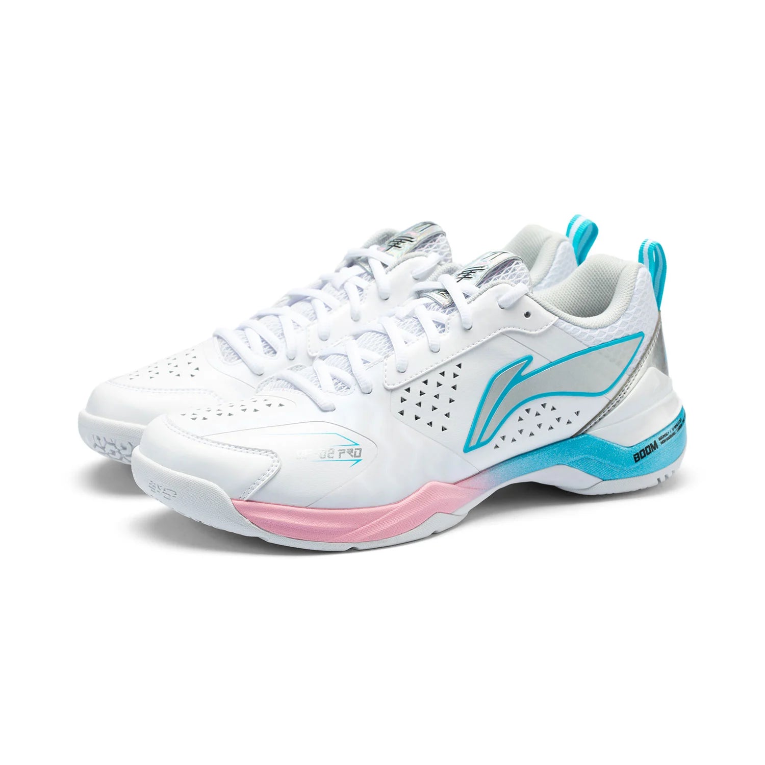Li-Ning Blade 2 Pro Badminton Shoes - White and Blue
